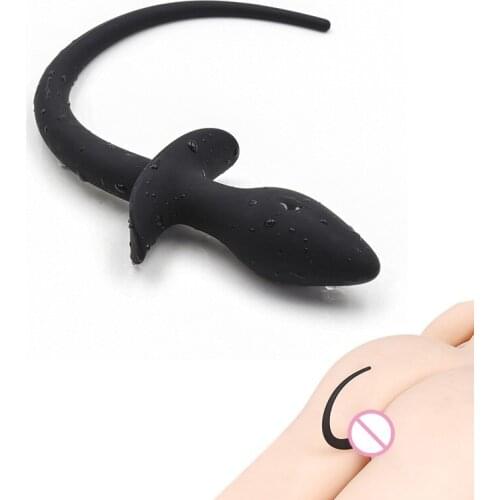 Dog Tail Anal Plug Slave Anus Trainner Gay Fetish G-spot Stimulator Butt Plugs Gecko Tail BDSM Sexy Flirt Pet Cosplay Sex Toys