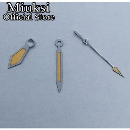 Miuksi silver yellow watch hands luminous hands fit NH35 NH36 ETA 2824 2836 Miyota 8215 8205 821A Mingzhu DG 2813 3804 movement