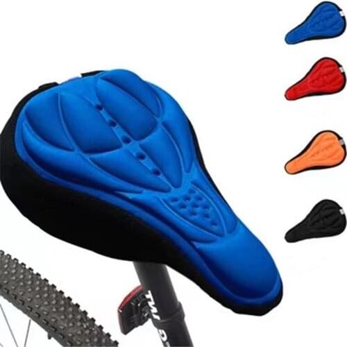 Mountain Bike Saddle Cover Super Soft Bicycle Saddle Silicone Sponge Comfortable Foam Bike Seat Cushion Cycling Bike Accessories
