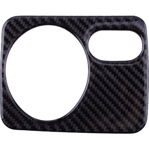Black Carbon Fiber Car Headlight Switch Trim Frame Cover Fit for VW Golf 6 MK6 GTI 2008 2009 2010 2011 2012 Left Hand Drive Only