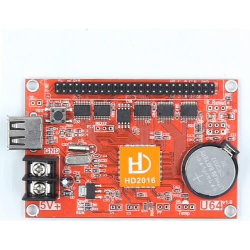 HD-U64 rgb led strip controller U disk led control card for led display p5 led touch screen 2x2 video wall