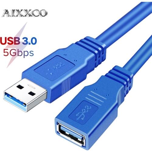 AIXXCO USB Extension Cable USB 3.0 Cable for Smart TV PS4 Xbox One SSD USB3.0 2.0 to Extender Data Cord Mini USB Extension Cable