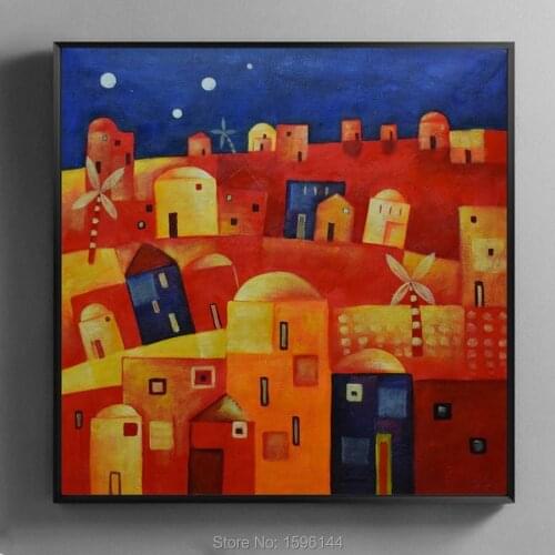 Oil Painting Hand made Landscape Abstract Wall art Picture for living room Modern Decorative canvas painting #987