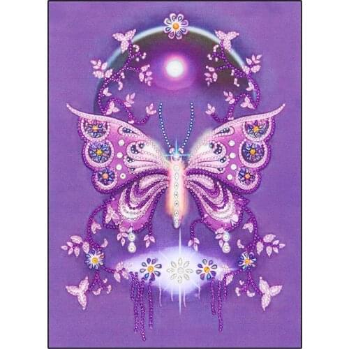 Round diamond special-shaped diamond paint 5DDIY butterfly cross stitch Mosaic pattern crystal diamond home decoration home wall