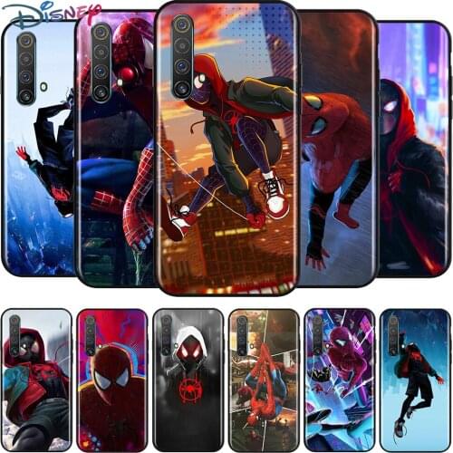 Marvel Spider Man for Realme Narzo 20 10 7 6 6i 6S 5 5i 5S 3 3i 2 Pro Black TPU Soft Phone Case