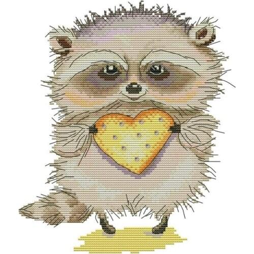 Cross Stitch Kits 11CT Embroidery Starter Kits Easy Patterns Embroidery - Who Wants Cookies 13X14.2(Inch)