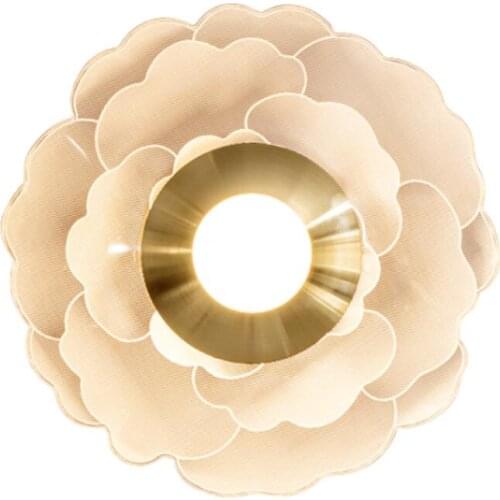 Nordic Style Art Gold Flower LED Wall Lamp Creative Round Acrylic Living Room Stairs Bar Decor Bedroom Bedside Decorative Lighti