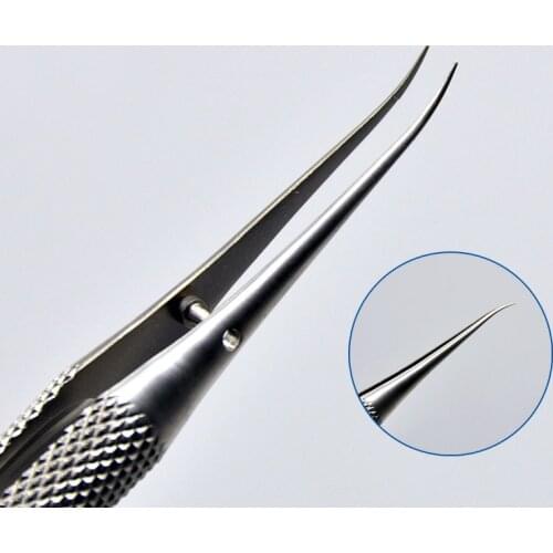11cm Stainless Steel Round Handle Eyelid Tweezers Tooth Platform Ophthalmic Instruments 14cm