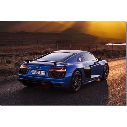 R8 V10 Coupe Wallpaper Vehicle Posters and Prints Canvas Wall Art Modern Painting for Home Decor