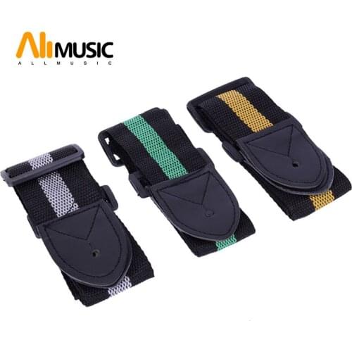 10pcs/lot Affordable And Durable Nylon + Leather Guitar Strap Belt Accessory Random Colour
