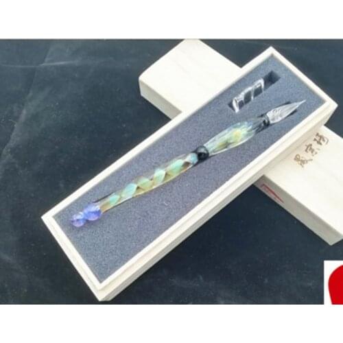 Chinese Style Stationery Pen Calligraphy And Painting Cartoon Color Ink Color Test Glass Dip Pen