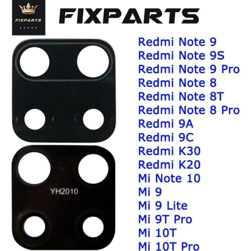 For Xiaomi Redmi Note 9 Pro 9S Rear Camera Lens Glass Redmi Note 8 Pro 7 Mi Note 10 10T Pro Back Camera Lens With Adhesive Tape