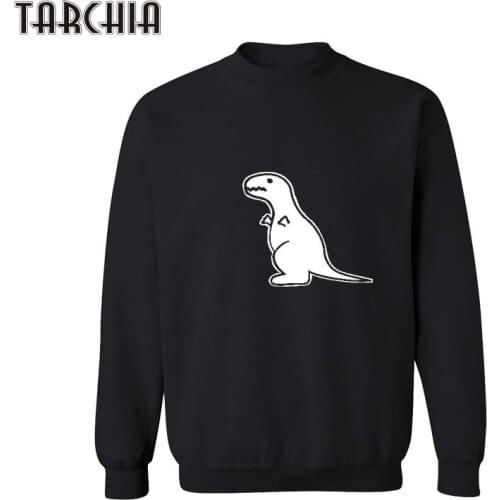 TARCHIA Hoodies Men Brand Clothing Dinosaur Printed Sweatshirts Long Sleeved O-neck Soft Mens Hoodies And Sweatshirts XXL