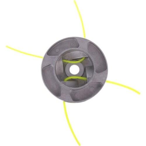 Aluminum Alloy Trimmer Head Lawn Mower Hay Mower Head with Mower Rope Mounting Washer with 4 Cables Hardware Tools