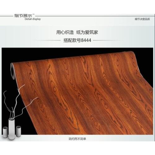 Waterproof Vinyl Wall Paper Furniture Wardrobe Door Stickers Wood Wallpaper Self Adhesive Roll papel de parede