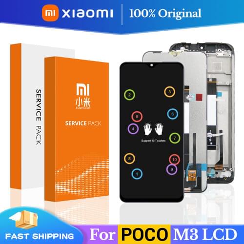 6.53"Original For XIAOMI MI POCO M3 LCD Display Touch Screen Digitizer Assembly For Xiaomi Redmi 9T LCD M2010J19CG Replacement