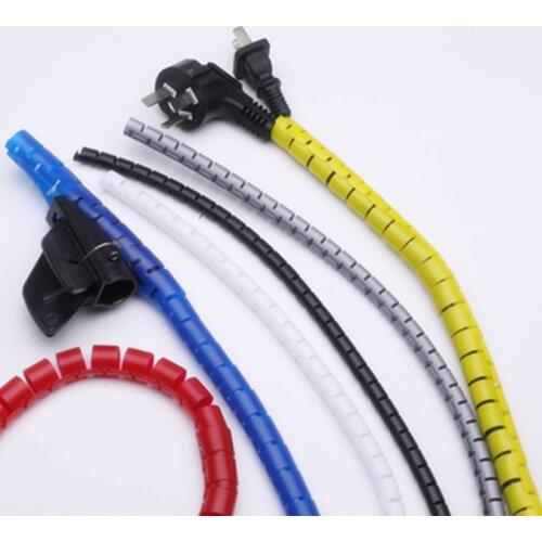 1M 3FT Cable Wire Wrap Organizer Spiral Tube Cable Winder Cord Protector Flexible Management Wire Storage Pipe