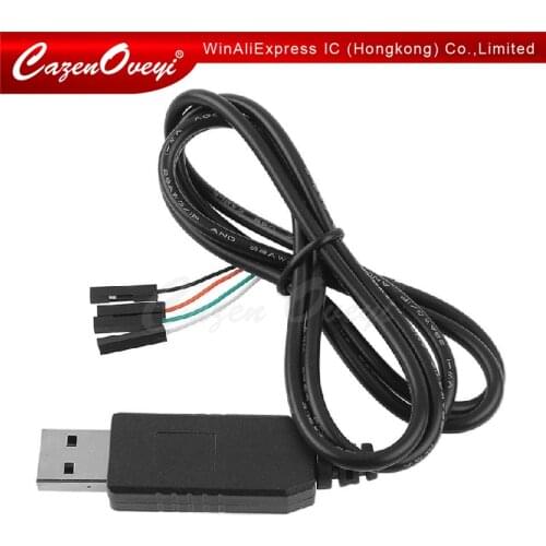 1PCS 1M USB To RS232 TTL UART PL2303HX USB To COM Cable Module Converter Cable 4 Pin Data Line Black Computer Cables Connectors