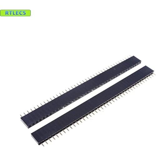 10 pcs 1x40 Female Pin Header Strip 40 Pin 2.54 mm Single Row Female Pin Header PCB Straight Through Holes