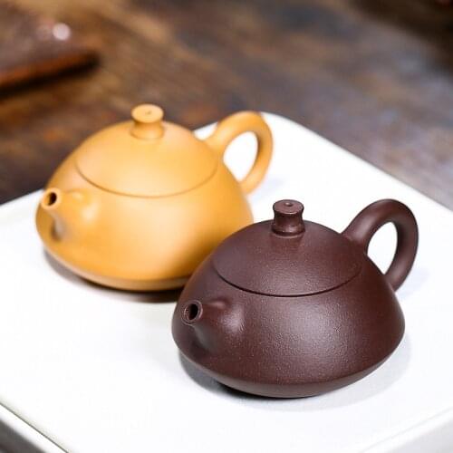 100ML Yixing Purple Clay Teapot Raw Ore Purple Mud Shi Piao Pot Vintage Drinkkware Kung Fu Tea Set Zisha Pots for Birthday Gift