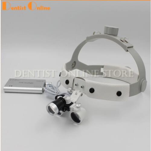 2.5x 3.5x Portable LED Head Light Lamp for Dental Surgical Medical Binocular Loupes