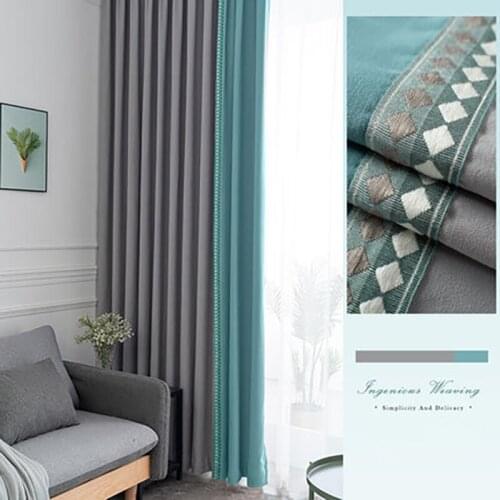 2021 Blackout Curtains For Living Room Para Salon Cortinas Rideau Nordic Modern Minimalist Full Shades For Living Room High-end