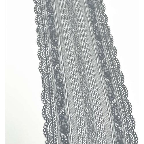 3y/lot Width 17cm Light Grey Elastic Stretch Lace trim Skirt Hem Underwear Sewing Craft DIY Apparel Fabrics Lace Lingerie