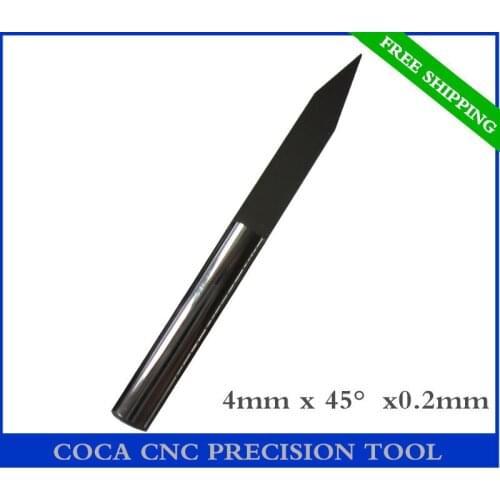 4mm*45degree*0.2mm,Freeshipping CNC woodworking insert router bit,solid carbide end mill,tungsten computer engraving bit,PVC,MDF