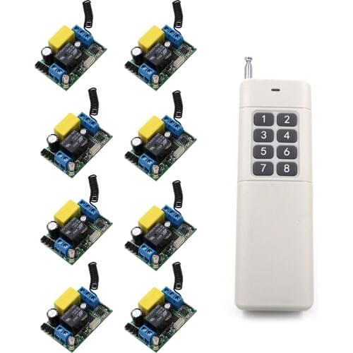 Wireless Remote Control Switch 220V AC High Load Receiver 1000m Long Range Transmitter 315/433 Water-Pump Switch High Quality