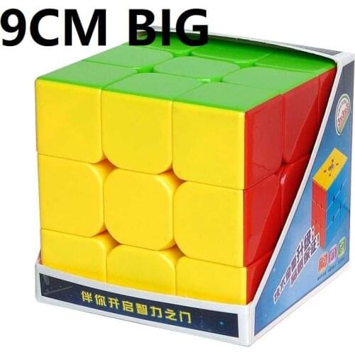 HeShu 9CM Big 3x3x3 Magic Cube Puzzle Safe ABS Twist Cubo Magico Educational Toy for Children Learning Toys Mind Games