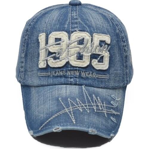 Cotton Brand Caps Men Women Baseball Cap High Quality Washed Adjustable Cap Denim 1985 Snapback Hats Outdoor Dad Hat