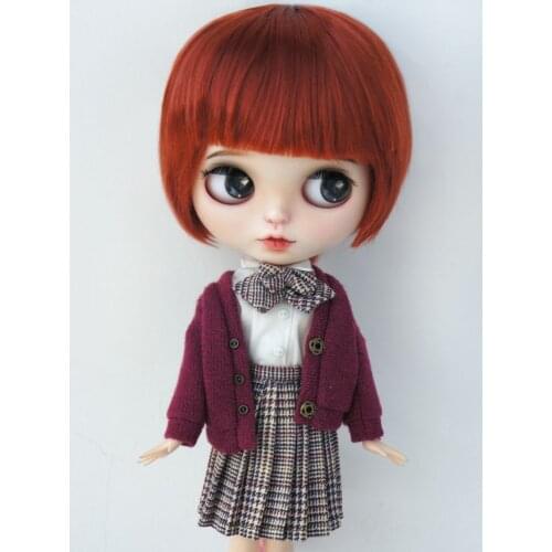 JD019 1/6 1/4 1/3 Popular Boy short cut BJD Doll Wigs size 6-7inch 7-8inch 8-9 inch 9-10inch synthetic mohair Doll hair