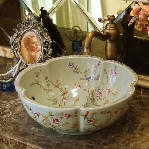 Chinese wash basin sink bathroom sink bowl countertop Ceramic wash basin bathroom sink