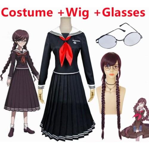 Anime Danganronpa Toko Fukawa Cosplay Costume School Uniform Woman Dresses Full Set