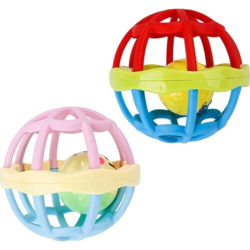 Colorful Pet Bell Toy Rolling Ball Interactive Toy Dog Sounding Bell Ball Safe Bite Resistant Cats Dogs Molar Toy