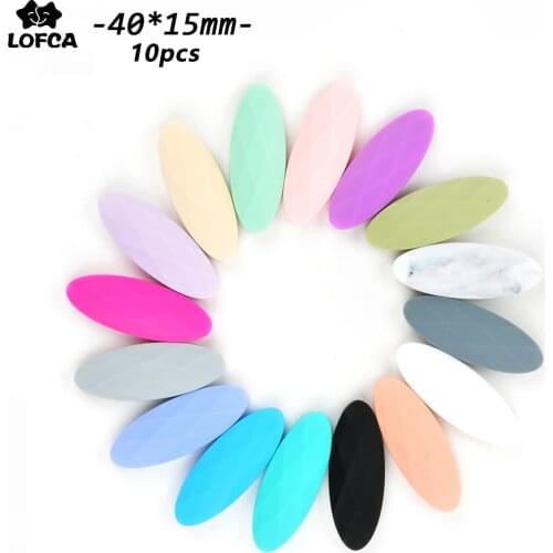 LOFCA 10pcs Silicone Beads Marquise Loose Silicone Beads For Teething Necklace Silicone Loose Beads For Baby Teether