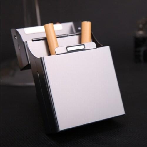 Magnetic Clamshell Cigarette Case High-end Quality Pure Aluminum 20-piece Anti-corrosion Metal Cigarette Case Smoe Accessories