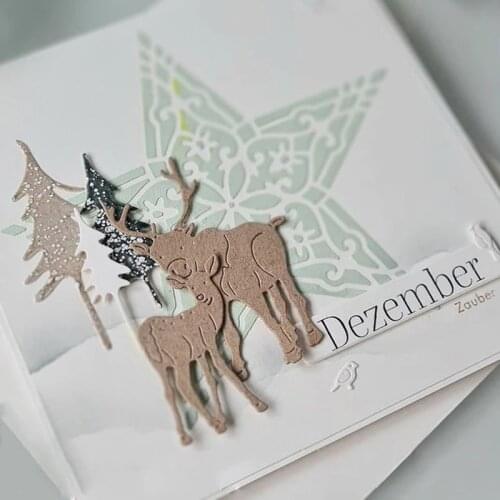 Winter Moose Metal Cutting Dies Scrapbooking Card Album Making DIY Crafts Stencil Supplies New 2020