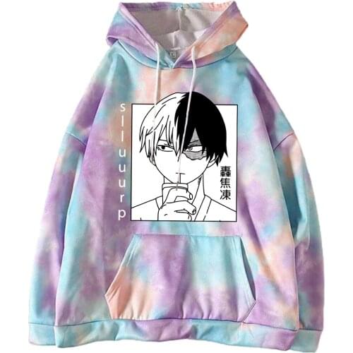 My Hero Academia Hoodies Shoto Todoroki Hoodie Unisex Long Sleeve Loose Hooded Sweatshirt Autumn Hoody Pullover