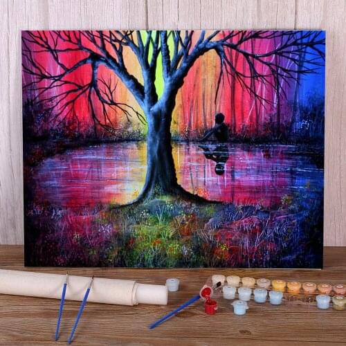 Natural Scenery Dream A Dream Coloring By Numbers Painting Set Oil Paints 50*70 Paiting By Numbers New Design Crafts Art