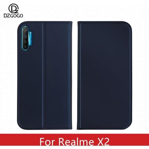 DZgogo iSkin Series Magnet Leather Flip Book Phone Case For Realme X2 Case RMX1992 RMX1993 RMX1991 Wallet Cover Coque Phone Bag