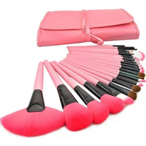 Professional 12/24Pcs Makeup Brushes Set With Brush Bag Powder Eyeshadow Lip Brush Beauty Cosmetic Tools Kit Pinceaux Maquillage