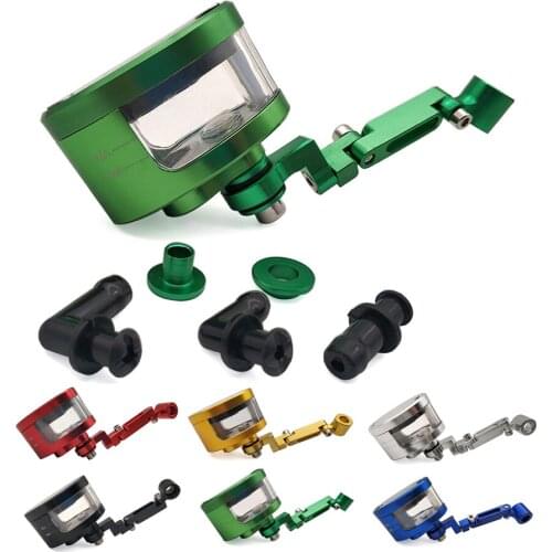 CNC Motorcycle Brake Fluid oil Reservoir Cup tank +support bracket For SUZUKI DR250 DJEBEL 250XC YAMAHA YZ80 YZ85 YZ 125 150 200