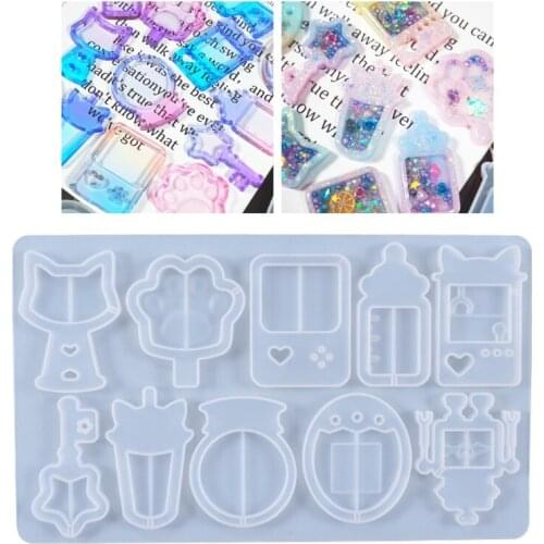 Quicksand Shaker Crystal Epoxy Resin Mold Hanging Pendant Silicone Mould DIY Crafts Jewelry Decorations Casting Tools