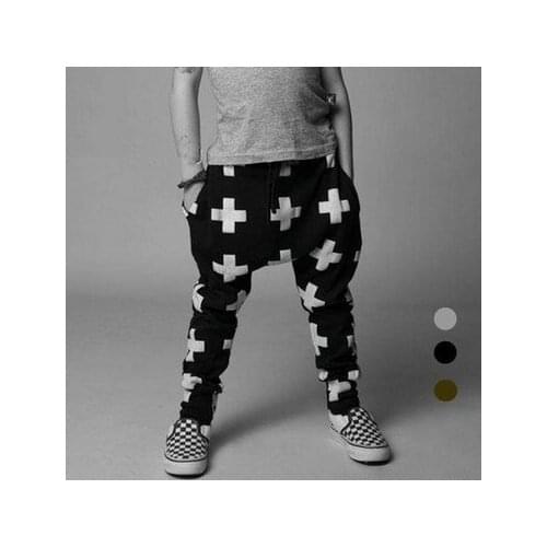 Harem Boys Pants Fashion Legging Children Clothing Boys Girls Casual Pants Cross Star Child Trousers Baby Clothes