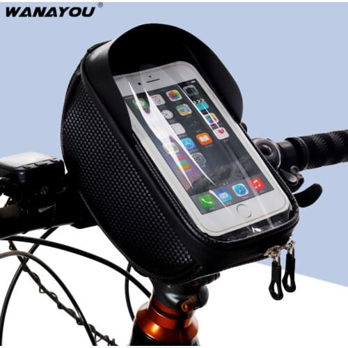 Waterproof Bicycle Bag,Cycling Front Top Tube Frame Phone Bag,Touchscreen Cellphone Handlebar Bag Bicycle Bike Accessories