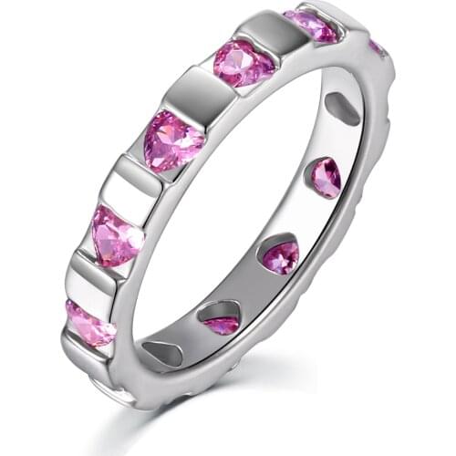 Womens Wendding Ring Clear Crystal Make Off 925 Silver Classic Fine Ring Best for Party or Anniversary GW Fine Jewelry