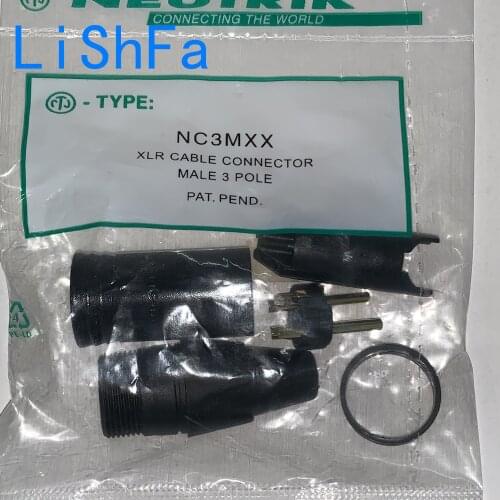 10PCS/lot BLACK COLOR gold-plated 5PCS NC3MXX & 5PCS NC3FXX pin Male et femelle Un ensemble 3 Broches XLR Connecteur avec