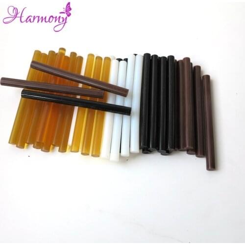 12pcs 0.78*10 cm Keratin Glue Sticks,fusion glue, brown, amber, black and white colors in stock optional