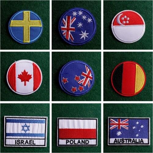 2pcs/lot National Flag Iron on Embroidery Patches for Clothing Stickers on Clothes UK/USEmbroideried Patch Applique Stripe DIY